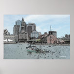 Fishing in Boston Rendering Poster