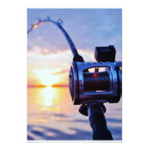 Fishing Reel at Sunset Invitation