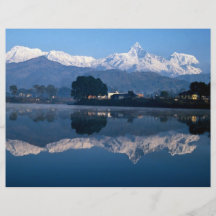 Fishtail Mountain reflecting in Pokhara Lake, Indi Personalized Flyer