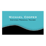 Fitness Business Card Professional Blue Black