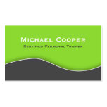 Fitness Business Card Professional Lime Grey