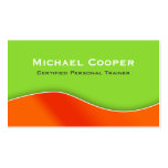 Fitness Business Card Professional Lime Orange