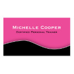 Fitness Business Card Professional Pink black
