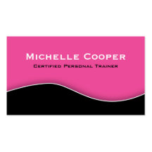 Fitness Business Card Professional Pink black