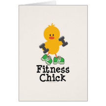 Fitness Chick Greeting Card