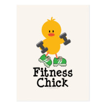 Fitness Chick Postcard