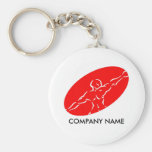 Fitness Customisable Keychain - Red