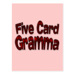 Five Card Gramma drk Post Card