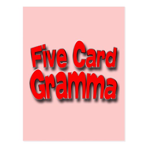 Five Card Gramma Postcards