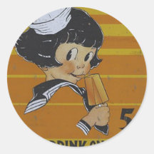 Five Cent Popsicles Round Sticker