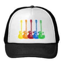 Five Colourful Electric Guitars Trucker Hats