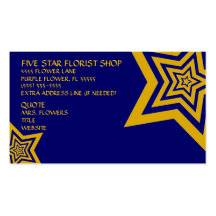 Five Gold Stars Business Card Template