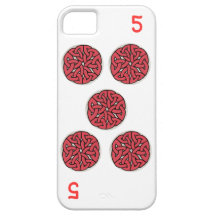 Five of Knots playing card iPhone 5 Cases