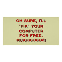 Fix Your Computer For Free? Photo Card Template