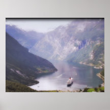 Fjord and the QE2 Print