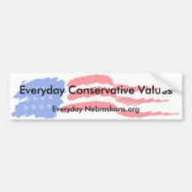 flag4, Everyday Conservative Values, Everyday N... Bumper Sticker