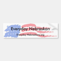 flag4, Everyday Nebraskan, Everyday Nebraskans.org Bumper Sticker