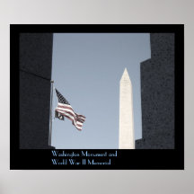 Flag and Monument Poster