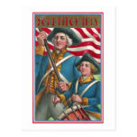 Flag Bearer and Drummer Boy Postcard