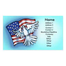 Flag Dove Card Business Card Template