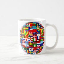 Flag Globe Coffee Mugs