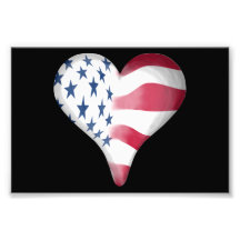 Flag Heart Photo Print