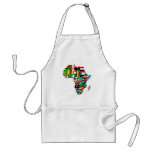 Flag Map of Africa Flags - African Culture Gift Apron