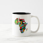 Flag Map of Africa Flags - African Culture Gift Coffee Mugs