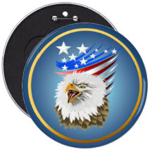 Flag N Eagle Button