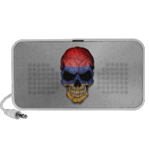 Flag of Armenia on a Steel Skull Graphic Notebook Speaker