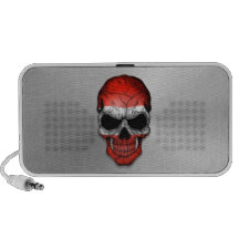 Flag of Austria on a Steel Skull Graphic iPod Speaker