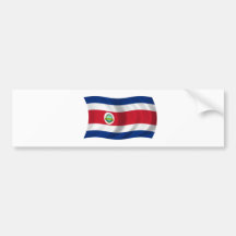 Flag of Costa Rica Bumper Stickers