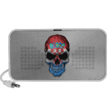 Flag of Croatia on a Steel Skull Graphic Travelling Speaker