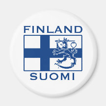 Flag of Finland Fridge Magnets