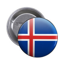 Flag of Iceland Buttons