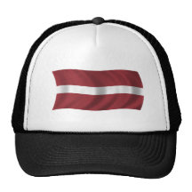 Flag of Latvia Trucker Hats