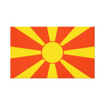 Flag of Macedonia Stretched Canvas Print