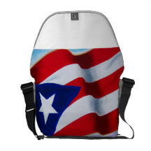 Flag of Puerto Rico - Art by Galina Courier Bags