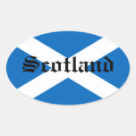 Flag of Scotland Oval Stickers