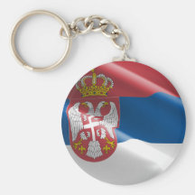 Flag of Serbia Key Chains