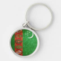 Flag of Turkmenistan Keychains