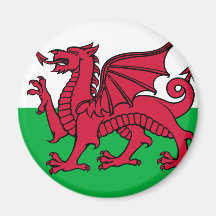 Flag of Wales Refrigerator Magnet
