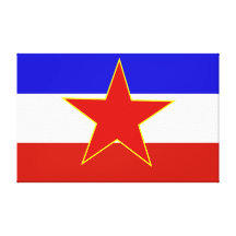 Flag of Yugoslavia Canvas Prints