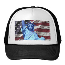 Flag & Statue of Liberty design Hats