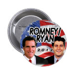 Flag w/Photo Romney/Ryan 2012 Button