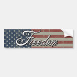 Flag with Freedom Bumper Sticker