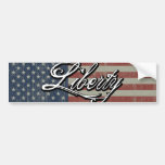 Flag with Liberty Bumper Stickers