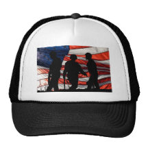 Flag with Soldier Silhouette Hat