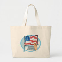 flag yorkie canvas bag