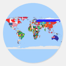 flagged world round sticker
